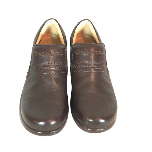 Ariat Clogs Brown Leather Womens 9C ASTM Saftey Composite Toe Slip-On - Picture 2 of 12